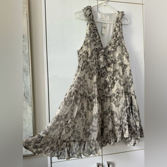 NWT XLP By Anthropologie Sleeveless VNeck Ruffle Mini Dress - Picture 15 of 16